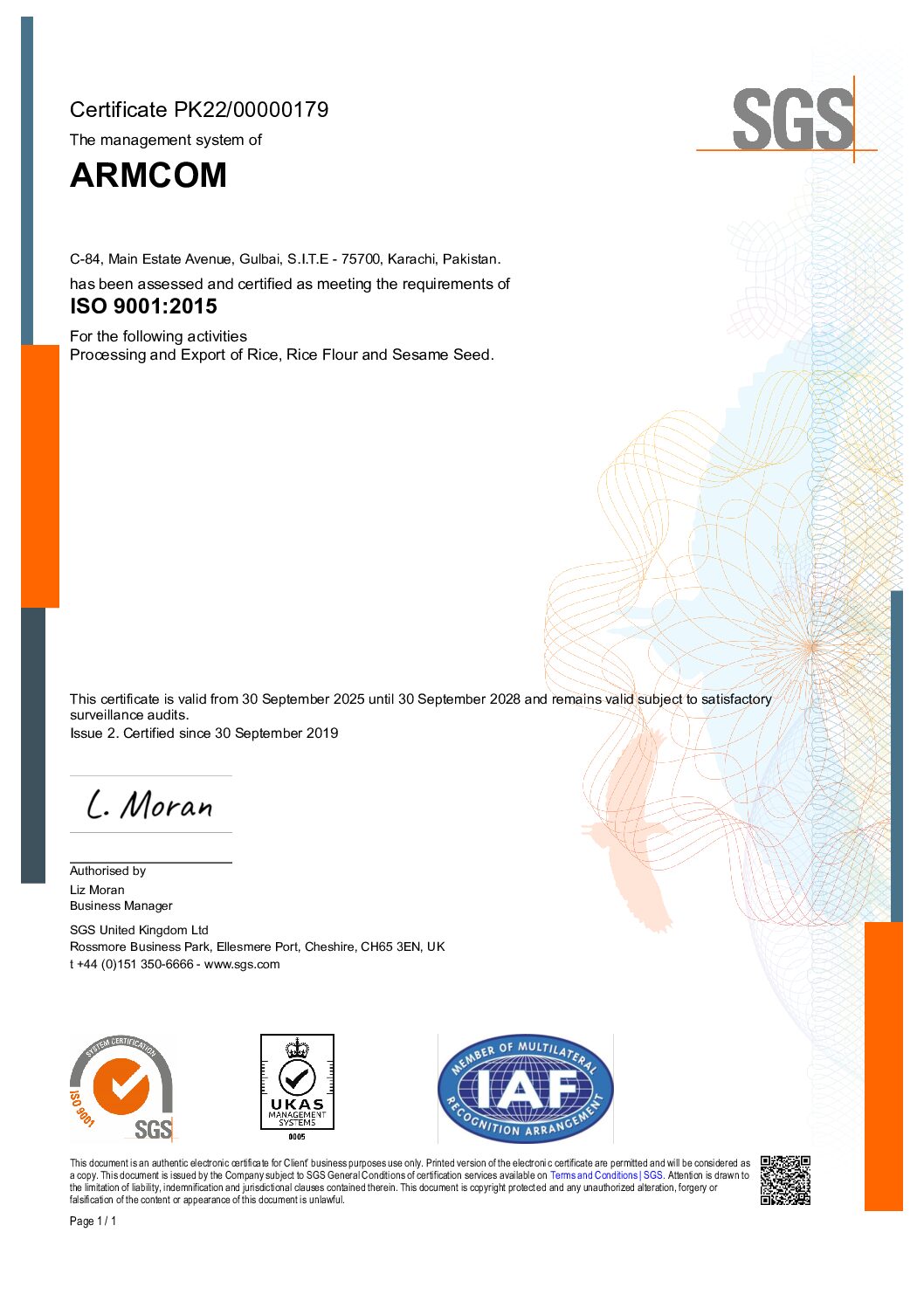 ARMCOM-ISO 9001-Certificate