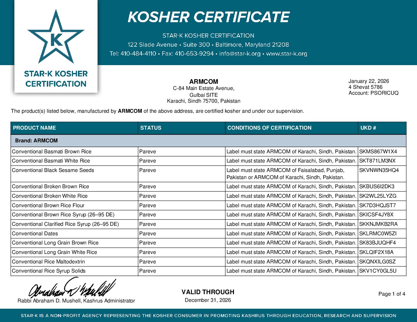 ARMCOM_Star-K_01_22_2026 1222026 54339 P (1)